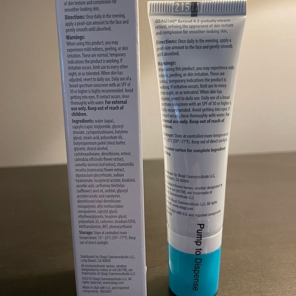 Obagi Medical Obagi360 Retinol 0.5 1 oz 28 g Full Size NIB Sealed - Picture 2 of 3